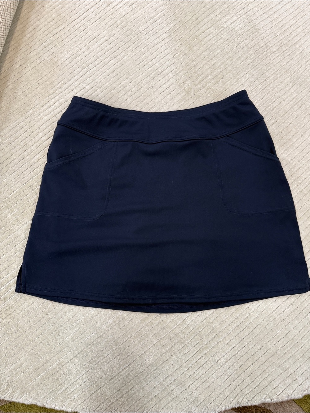 Navy Athletic Skort with Front Pockets